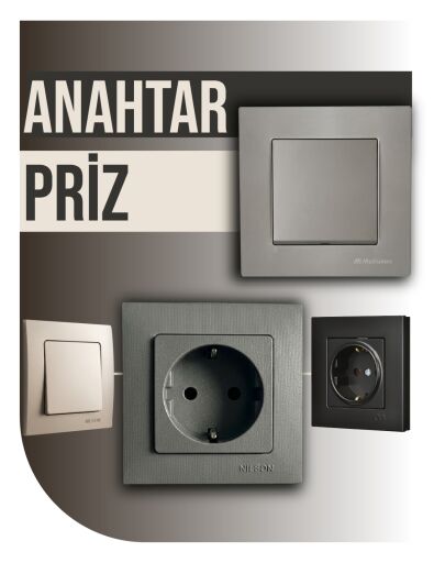 ANAHTAR-PRİZ-ÇERÇEVE 