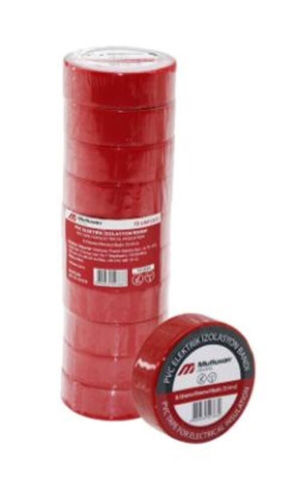MUTLUSAN İZOLE BANT PVC KIRMIZI 10*19