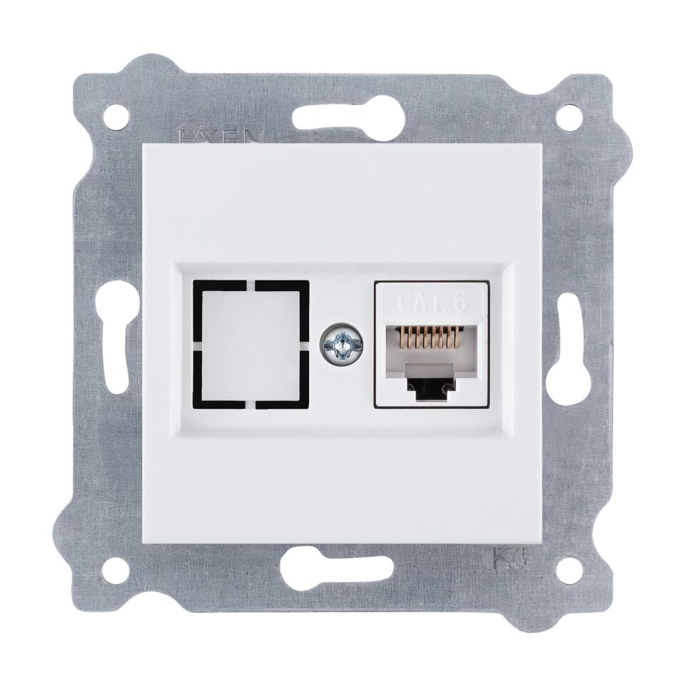 EXEN KAREL BEYAZ TEKLİ DATA PRİZİ (CAT6) (MKZ)