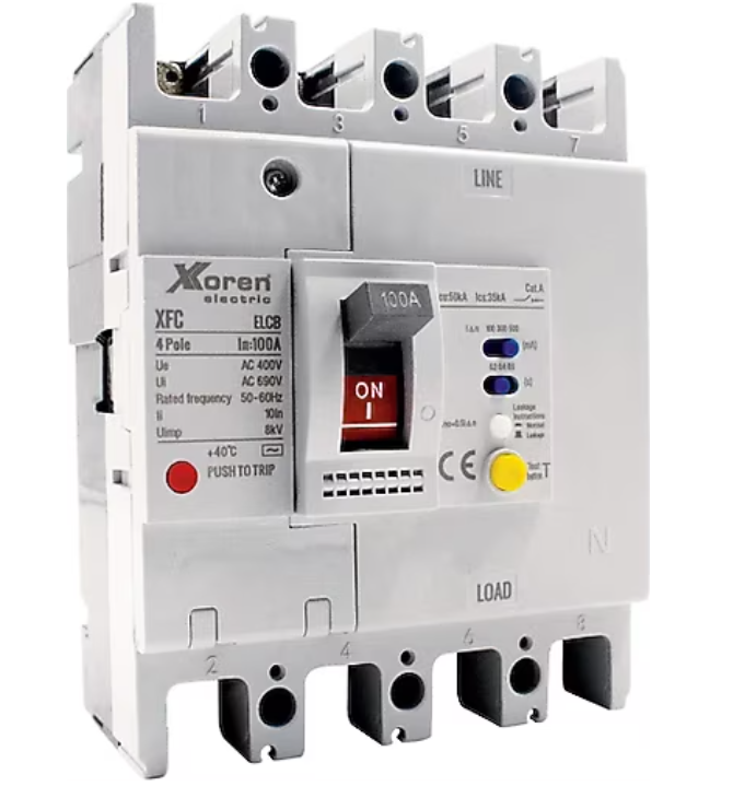 XKOREN  160A 4P 50kA  AÇTIRMA BOBİNLİ KAÇ. AKIM KOR.T/M KOMPAKT ŞALTER.