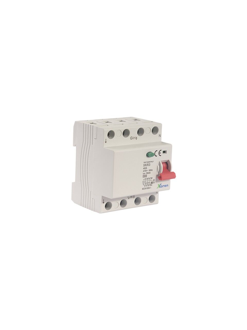 XKOREN 40A 300MA 4P 3KA KAÇAK AKIM RÖLESİ
