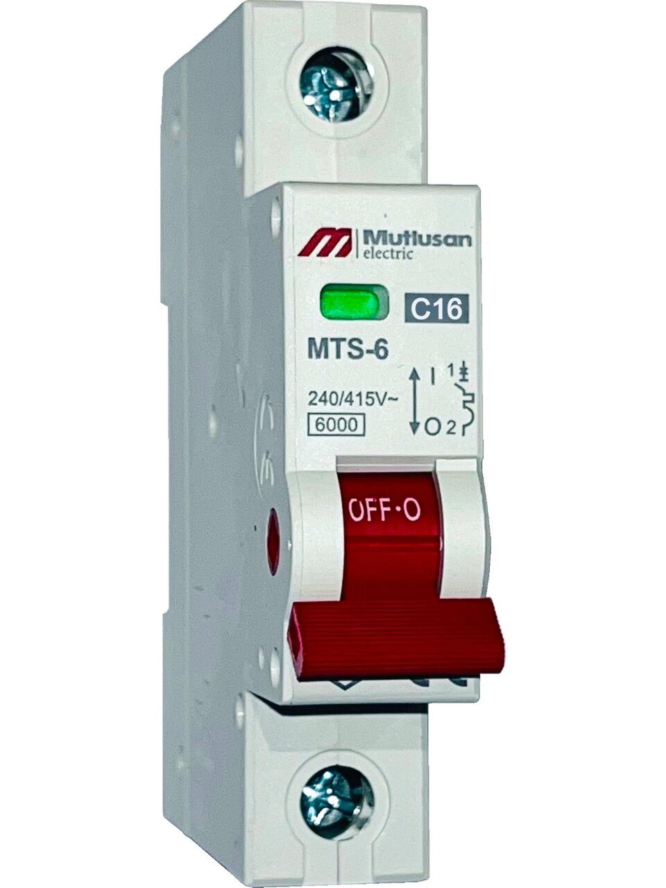MUTLUSAN  16A 1P C TİPİ 6kA  W OTOMAT (SİGORTA)