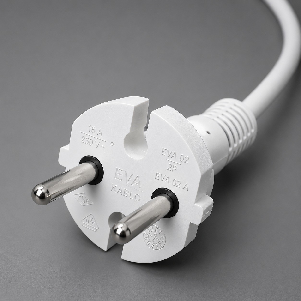 EVA H05VV-F 2*0,75 MM² 3,00 MT 2KA UK02 10A.FK (BEYAZ)