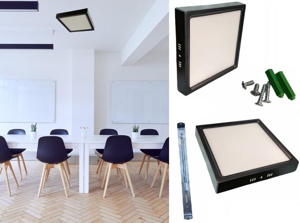 CATA 18W BEYAZ S.Ü. KARE LED PANEL (SİYAH KASA)