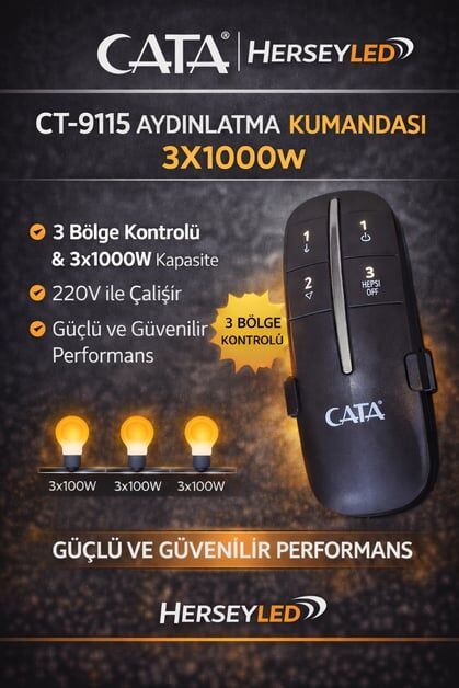 CATA 3'LÜ AYDINLATMA KUMANDASI (3*1000w)