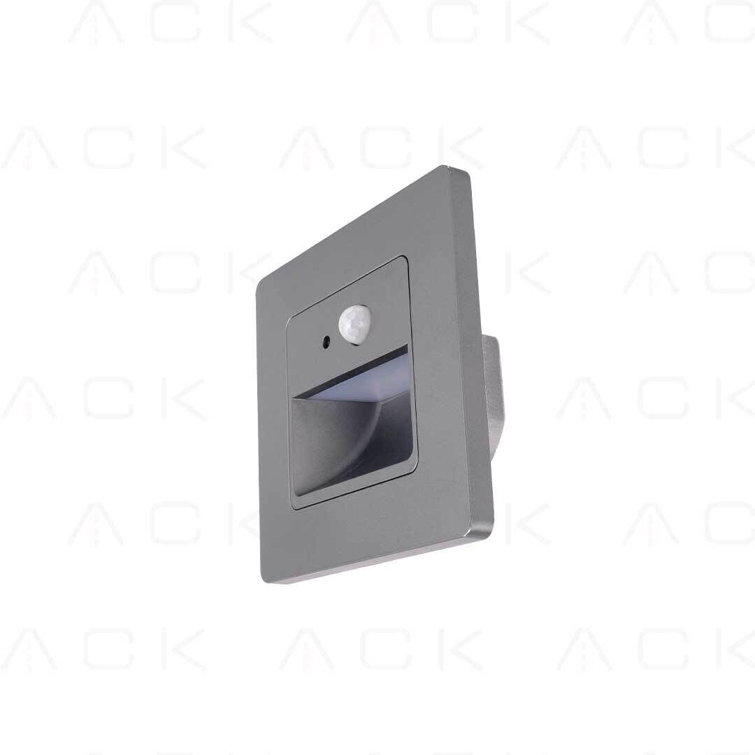 ACK 1W GÜNIŞIĞI SENSÖRLÜ MERDİVEN KORİDOR ARMATÜRÜ (ANTRASİT KASA)