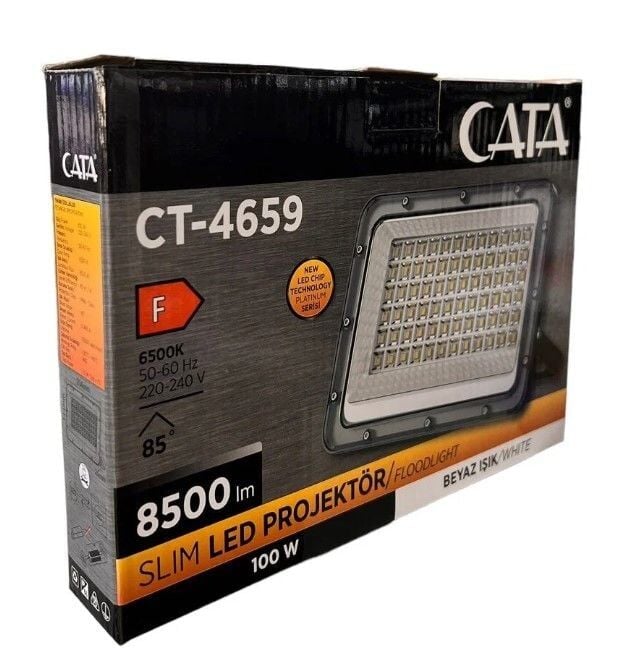 CATA 100W BEYAZ SLİM LED PROJEKTÖR