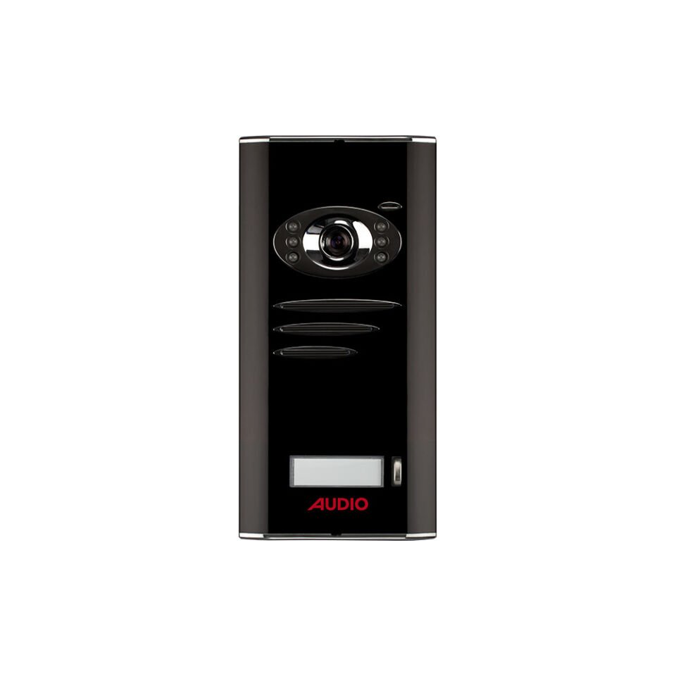 AUDIO BUS PLUS 1 BUTON KAMERALI ZİL PANELİ SİYAH